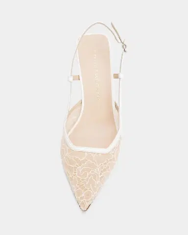 Stuart Weitzman Vinnie 50MM Floral Lace Slingback Pumps | Thumbnail 4 Stuart Weitzman Vinnie 50MM Floral Lace Slingback Pumps | Thumbnail 4