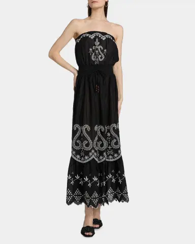 Ramy Brook Blaire Embroidered Cotton Strapless Cover-Up Dress | Thumbnail 2 Ramy Brook Blaire Embroidered Cotton Strapless Cover-Up Dress | Thumbnail 2