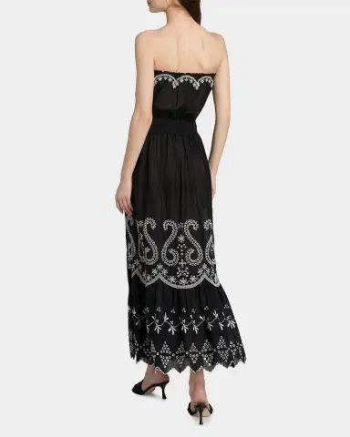 Ramy Brook Blaire Embroidered Cotton Strapless Cover-Up Dress | Thumbnail 3 Ramy Brook Blaire Embroidered Cotton Strapless Cover-Up Dress | Thumbnail 3
