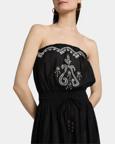 Ramy Brook Blaire Embroidered Cotton Strapless Cover-Up Dress | Thumbnail 5 Ramy Brook Blaire Embroidered Cotton Strapless Cover-Up Dress | Thumbnail 5
