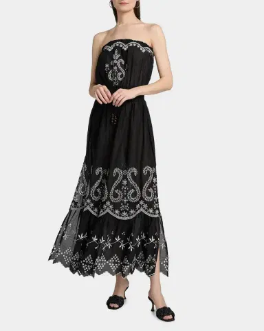Ramy Brook Blaire Embroidered Cotton Strapless Cover-Up Dress | Thumbnail 7 Ramy Brook Blaire Embroidered Cotton Strapless Cover-Up Dress | Thumbnail 7