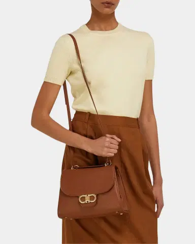 Ferragamo Double Gancini Leather Top Handle Bag | Thumbnail 2 Ferragamo Double Gancini Leather Top Handle Bag | Thumbnail 2