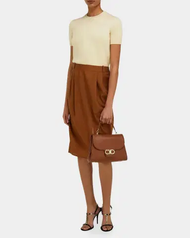 Ferragamo Double Gancini Leather Top Handle Bag | Thumbnail 5 Ferragamo Double Gancini Leather Top Handle Bag | Thumbnail 5