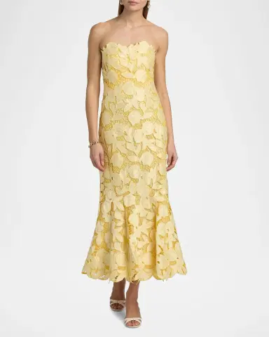 SIMKHAI Valletta Strapless Midi Dress | Thumbnail 2 SIMKHAI Valletta Strapless Midi Dress | Thumbnail 2