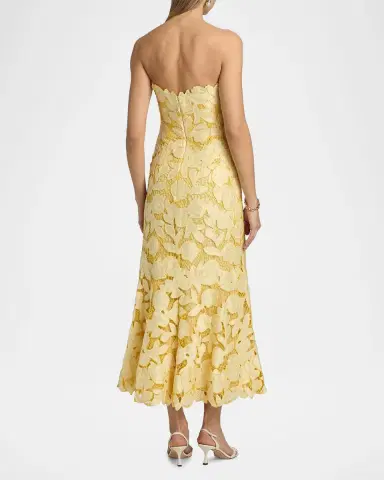 SIMKHAI Valletta Strapless Midi Dress | Thumbnail 3 SIMKHAI Valletta Strapless Midi Dress | Thumbnail 3