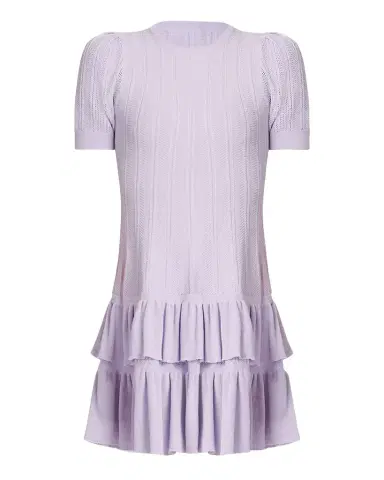 Shoshanna Sloan Pointelle Knit Ruffle Mini Dress | Thumbnail 1 Shoshanna Sloan Pointelle Knit Ruffle Mini Dress | Thumbnail 1
