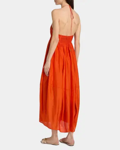 Zimmermann Mahon Silk Halter Midi Dress | Thumbnail 3 Zimmermann Mahon Silk Halter Midi Dress | Thumbnail 3