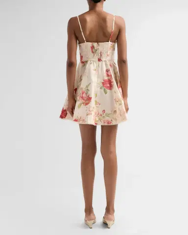 Zimmermann Roselight Picnic Floral Mini Dress | Thumbnail 3 Zimmermann Roselight Picnic Floral Mini Dress | Thumbnail 3