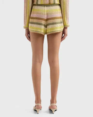 Zimmermann Indra Striped Crochet Cotton Shorts | Thumbnail 4 Zimmermann Indra Striped Crochet Cotton Shorts | Thumbnail 4