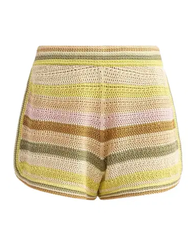Zimmermann Indra Striped Crochet Cotton Shorts | Thumbnail 1 Zimmermann Indra Striped Crochet Cotton Shorts | Thumbnail 1