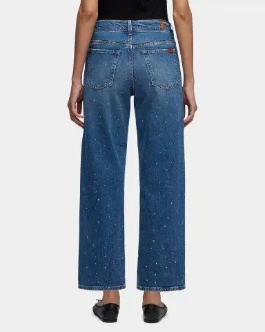 7 for all mankind Stovepipe Embellished Straight-Leg Jeans | Thumbnail 3 7 for all mankind Stovepipe Embellished Straight-Leg Jeans | Thumbnail 3