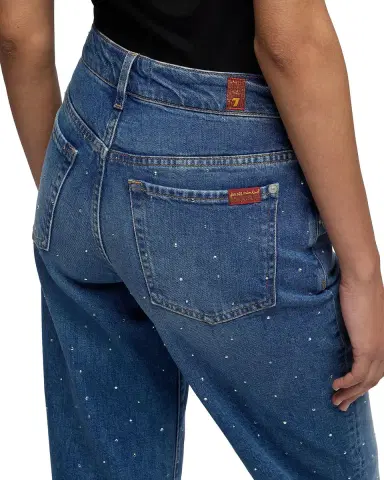 7 for all mankind Stovepipe Embellished Straight-Leg Jeans | Thumbnail 5 7 for all mankind Stovepipe Embellished Straight-Leg Jeans | Thumbnail 5