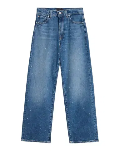 7 for all mankind Stovepipe Embellished Straight-Leg Jeans | Thumbnail 1 7 for all mankind Stovepipe Embellished Straight-Leg Jeans | Thumbnail 1