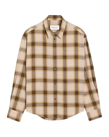 AMI PARIS Men's Shadow-Plaid Boxy Shirt | Thumbnail 1 AMI PARIS Men's Shadow-Plaid Boxy Shirt | Thumbnail 1