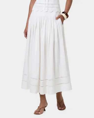 NICHOLAS Elin Linen Drop-Waist Midi Skirt | Thumbnail 4 NICHOLAS Elin Linen Drop-Waist Midi Skirt | Thumbnail 4