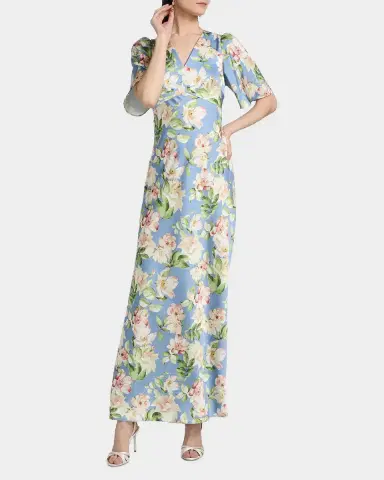 SACHIN BABI Sabette Floral-Print Satin Maxi Dress | Thumbnail 2 SACHIN BABI Sabette Floral-Print Satin Maxi Dress | Thumbnail 2
