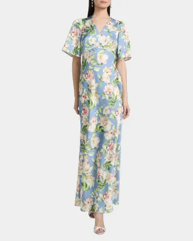 SACHIN BABI Sabette Floral-Print Satin Maxi Dress | Thumbnail 4 SACHIN BABI Sabette Floral-Print Satin Maxi Dress | Thumbnail 4