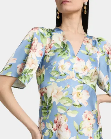 SACHIN BABI Sabette Floral-Print Satin Maxi Dress | Thumbnail 5 SACHIN BABI Sabette Floral-Print Satin Maxi Dress | Thumbnail 5
