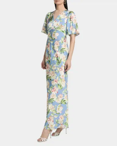SACHIN BABI Sabette Floral-Print Satin Maxi Dress | Thumbnail 7 SACHIN BABI Sabette Floral-Print Satin Maxi Dress | Thumbnail 7