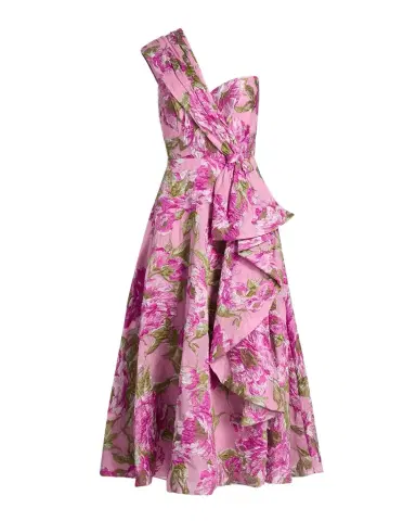 Theia Zanthe Brocade Tea-Length Dress | Thumbnail 1 Theia Zanthe Brocade Tea-Length Dress | Thumbnail 1