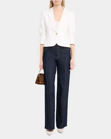 Cinq a Sept Le Petit Khloe Denim Blazer | Thumbnail 2 Cinq a Sept Le Petit Khloe Denim Blazer | Thumbnail 2