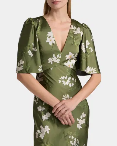 SACHIN BABI Mae Floral Satin Gown | Thumbnail 5 SACHIN BABI Mae Floral Satin Gown | Thumbnail 5
