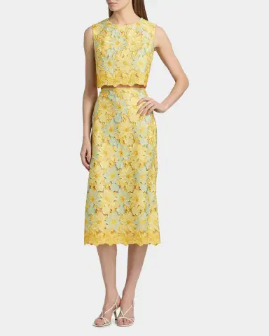 Milly Alani Floral Midi Skirt | Thumbnail 2 Milly Alani Floral Midi Skirt | Thumbnail 2