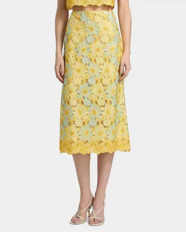 Milly Alani Floral Midi Skirt | Thumbnail 4 Milly Alani Floral Midi Skirt | Thumbnail 4