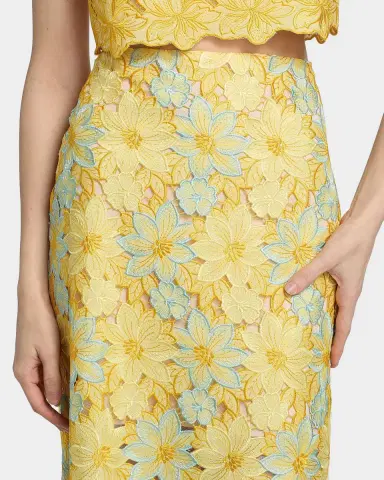 Milly Alani Floral Midi Skirt | Thumbnail 5 Milly Alani Floral Midi Skirt | Thumbnail 5