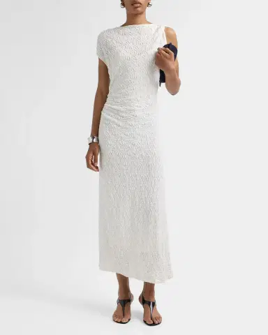 Proenza Schouler White Label Astra Ruched Cotton-Blend A-Line Midi Dress | Thumbnail 2 Proenza Schouler White Label Astra Ruched Cotton-Blend A-Line Midi Dress | Thumbnail 2