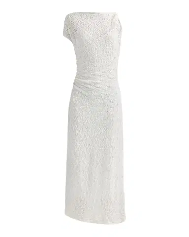 Proenza Schouler White Label Astra Ruched Cotton-Blend A-Line Midi Dress | Thumbnail 1 Proenza Schouler White Label Astra Ruched Cotton-Blend A-Line Midi Dress | Thumbnail 1