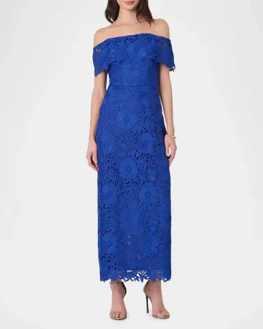Shoshanna Avril Floral Lace Sheath Maxi Dress | Thumbnail 2 Shoshanna Avril Floral Lace Sheath Maxi Dress | Thumbnail 2