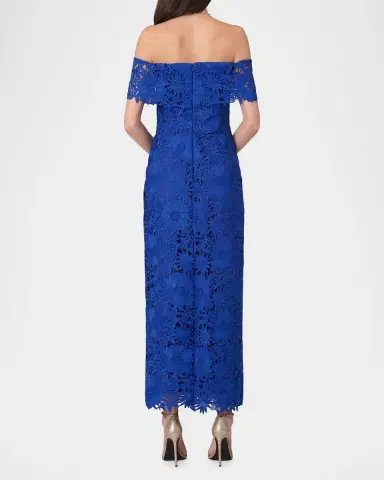 Shoshanna Avril Floral Lace Sheath Maxi Dress | Thumbnail 3 Shoshanna Avril Floral Lace Sheath Maxi Dress | Thumbnail 3