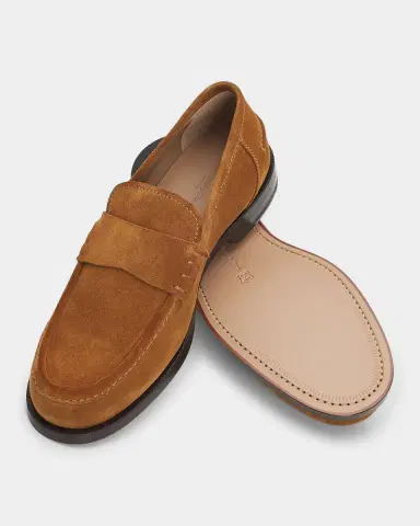 Gianvito Rossi Men's Preppy Suede Penny Loafers | Thumbnail 3 Gianvito Rossi Men's Preppy Suede Penny Loafers | Thumbnail 3