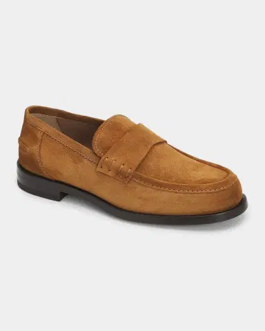 Gianvito Rossi Men's Preppy Suede Penny Loafers | Thumbnail 4 Gianvito Rossi Men's Preppy Suede Penny Loafers | Thumbnail 4