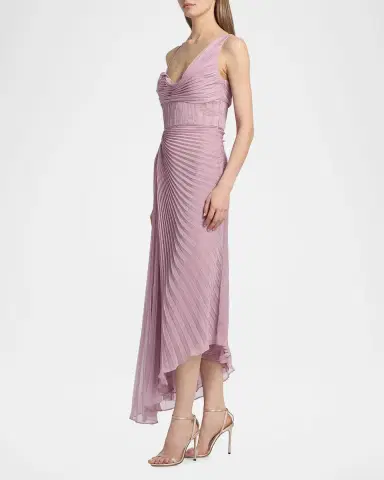 AMUR Joelle Pleated Draped Gown | Thumbnail 4 AMUR Joelle Pleated Draped Gown | Thumbnail 4