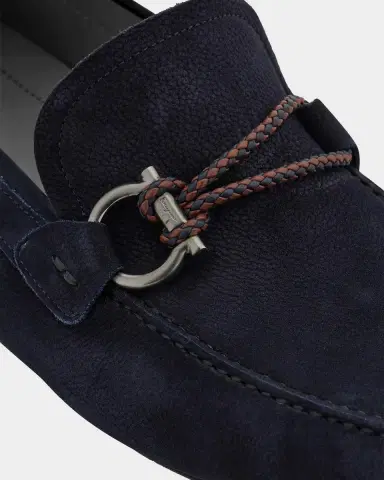 Ferragamo Men's Leather Gancini Driver Loafers | Thumbnail 2 Ferragamo Men's Leather Gancini Driver Loafers | Thumbnail 2