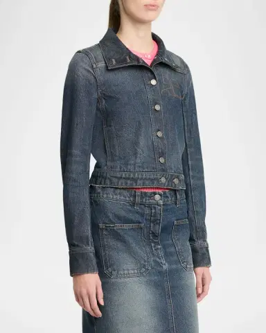 Courrèges Reedition Vintage Denim Jacket | Thumbnail 4 Courrèges Reedition Vintage Denim Jacket | Thumbnail 4