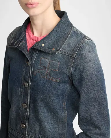 Courrèges Reedition Vintage Denim Jacket | Thumbnail 5 Courrèges Reedition Vintage Denim Jacket | Thumbnail 5