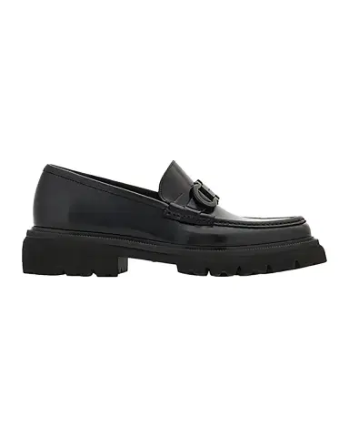 Ferragamo Men's Patent Leather Lug-Sole Loafers | Thumbnail 3 Ferragamo Men's Patent Leather Lug-Sole Loafers | Thumbnail 3