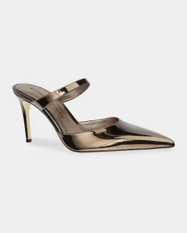 Stuart Weitzman Stuart Power 85MM Patent Leather Mules | Thumbnail 2 Stuart Weitzman Stuart Power 85MM Patent Leather Mules | Thumbnail 2