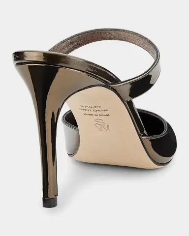 Stuart Weitzman Stuart Power 85MM Patent Leather Mules | Thumbnail 3 Stuart Weitzman Stuart Power 85MM Patent Leather Mules | Thumbnail 3