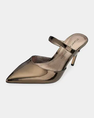 Stuart Weitzman Stuart Power 85MM Patent Leather Mules | Thumbnail 6 Stuart Weitzman Stuart Power 85MM Patent Leather Mules | Thumbnail 6