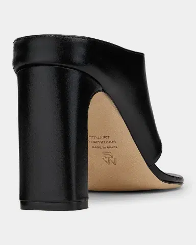 Stuart Weitzman Babette 85MM Leather Block-Heel Sandals | Thumbnail 3 Stuart Weitzman Babette 85MM Leather Block-Heel Sandals | Thumbnail 3