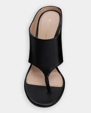Stuart Weitzman Babette 85MM Leather Block-Heel Sandals | Thumbnail 5 Stuart Weitzman Babette 85MM Leather Block-Heel Sandals | Thumbnail 5