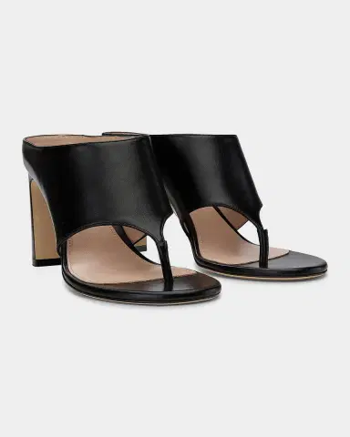 Stuart Weitzman Babette 85MM Leather Block-Heel Sandals | Thumbnail 6 Stuart Weitzman Babette 85MM Leather Block-Heel Sandals | Thumbnail 6