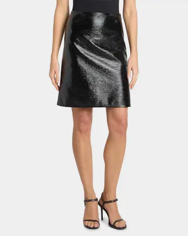 Courrèges Shiny Vinyl Knee-Length Skirt | Thumbnail 4 Courrèges Shiny Vinyl Knee-Length Skirt | Thumbnail 4