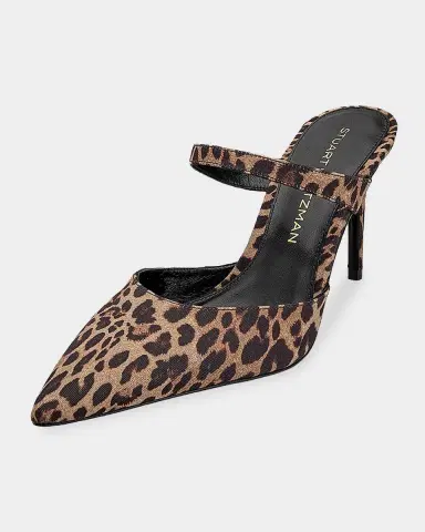Stuart Weitzman Stuart Power 85MM Leopard-Print Mules | Thumbnail 6 Stuart Weitzman Stuart Power 85MM Leopard-Print Mules | Thumbnail 6