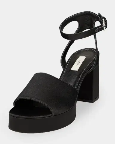 TOTEME 100MM Satin Platform Sandals | Thumbnail 2 TOTEME 100MM Satin Platform Sandals | Thumbnail 2