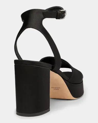 TOTEME 100MM Satin Platform Sandals | Thumbnail 3 TOTEME 100MM Satin Platform Sandals | Thumbnail 3